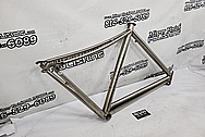 Titanium Bicycle Frame BEFORE Chrome-Like Metal Polishing and Buffing Services / Restoration Services - Titanium Polishing - Bicycle Polishing 