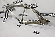 1932 Aluminum Vintage Bicycle Frame BEFORE Chrome-Like Metal Polishing and Buffing Services / Restoration Services - Aluminum Polishing - Bicycle Polishing - WITH GOUGES & NOSTALGIA LEFT IN 