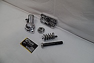 Aluminum Bracket, Steel Spring, Steel Bolt Head and Hardware Piece AFTER Chrome-Like Metal Polishing and Buffing Services / Restoration Services