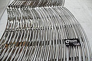 Stainless Steel Harley Davidson Production Windshield Trim Brackets AFTER Chrome-Like Metal Polishing - Stainless Steel Manufacturing Polishing / Production Polishing