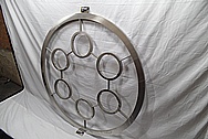 Stainless Steel Decorative Bracket Piece BEFORE Chrome-Like Metal Polishing and Buffing Services / Restoration Services