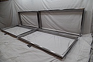 Stainless Steel Window Sill Brackets / Frames BEFORE Chrome-Like Metal Polishing and Buffing Services / Restoration Services