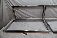 Stainless Steel Window Sill Brackets / Frames BEFORE Chrome-Like Metal Polishing and Buffing Services / Restoration Services