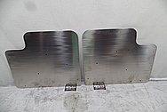 Stainless Steel Custom Truck Mudflap Brackets BEFORE Chrome-Like Metal Polishing and Buffing Services - Stainless Steel Polishing