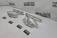 Aluminum Hood Hinge Brackets BEFORE Chrome-Like Metal Polishing - Aluminum Polishing - Bracket Polishing Services 