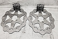 Harley Davidson Stainless Steel Skull Brake Rotors AFTER Chrome-Like Metal Polishing and Buffing Services / Restoration Services