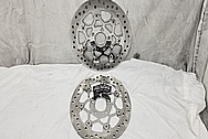 Steel Motorcycle Brake Rotors AFTER Chrome-Like Metal Polishing - Steel Polishing