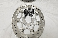 Steel Motorcycle Brake Rotors AFTER Chrome-Like Metal Polishing - Steel Polishing