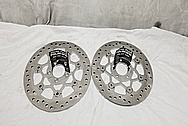 Steel Motorcycle Brake Rotors AFTER Chrome-Like Metal Polishing - Steel Polishing