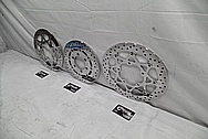 Suzuki VZR1800 M109r Stainless Steel Brake Rotors AFTER Chrome-Like Metal Polishing and Buffing Services / Restoration Services