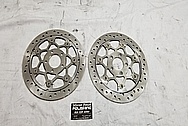 Steel Motorcycle Brake Rotors BEFORE Chrome-Like Metal Polishing - Steel Polishing