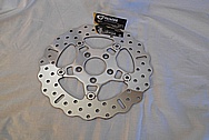 Motorcycle Steel Brake Rotor AFTER Chrome-Like Metal Polishing - Steel Polishing