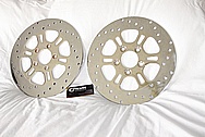 Stainless Steel Motorcycle Brake Rotors AFTER Chrome-Like Metal Polishing and Buffing Services