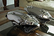 Toyota Supra 2JZGTE Brake Calipers AFTER Chrome-Like Metal Polishing and Buffing Services