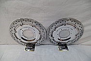 Harley Davidson Steel Brake Rotors AFTER Chrome-Like Metal Polishing and Buffing Services / Restoration Services