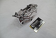 Aluminum Motorcycle Brake Caliper AFTER Chrome-Like Metal Polishing and Buffing Services / Restoration Services