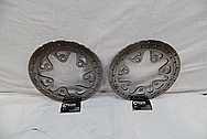 Steel Brake Rotors BEFORE Chrome-Like Metal Polishing and Buffing Services / Restoration Services