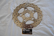 Motorcycle Steel Brake Rotor BEFORE Chrome-Like Metal Polishing - Steel Polishing
