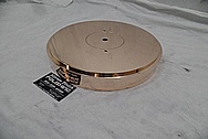 Vintage Brass Record Turntable Piece AFTER Chrome-Like Metal Polishing - Brass Polishing Service - Vintage Polishing Service 