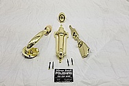 Brass Door Knob, Door Knocker and Hardware AFTER Chrome-Like Metal Polishing - Brass Polishing - Door Hardware Polishing 