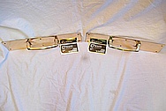 Brass Door Trim Pieces and Handle Set BEFORE Chrome-Like Metal Polishing and Buffing Services