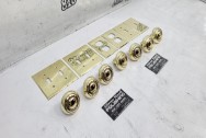 Vintage Brass Door Hardware AFTER Chrome-Like Metal Polishing - Brass Polishing - Brass Polishing Services - Hardware Polishing Service