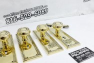 Vintage Brass Door Handle Project AFTER Chrome-Like Metal Polishing - Brass Polishing - Door Hardware Polishing Service