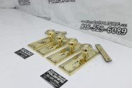 Vintage Brass Door Handle Project AFTER Chrome-Like Metal Polishing - Brass Polishing - Door Hardware Polishing Service