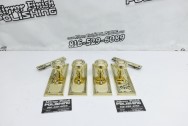Vintage Brass Door Handle Project AFTER Chrome-Like Metal Polishing - Brass Polishing - Door Hardware Polishing Service