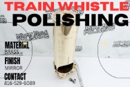 Vintage Brass Train Whislte AFTER Chrome-Like Metal Polishing - Brass Polishing - Train Whistle Polishing Service