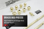 Brass Bed Rail Hardware AFTER Chrome-Like Brass Polishing | Bed Hardware Polishing | Brass Polishing Services 