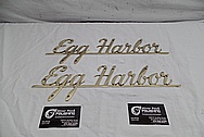 Brass Egg Harbor Sign AFTER Chrome-Like Metal Polishing and Buffing Services / Restoration Services