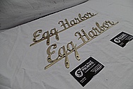 Brass Egg Harbor Sign AFTER Chrome-Like Metal Polishing and Buffing Services / Restoration Services