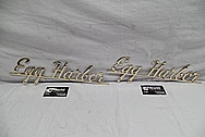 Brass Egg Harbor Sign AFTER Chrome-Like Metal Polishing and Buffing Services / Restoration Services