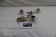 Brass Eagle Lantern Light Fixture and Chains AFTER Chrome-Like Metal Polishing and Buffing Services / Restoration Services