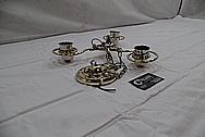 Brass Eagle Lantern Light Fixture and Chains AFTER Chrome-Like Metal Polishing and Buffing Services / Restoration Services