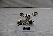 Brass Eagle Lantern Light Fixture and Chains AFTER Chrome-Like Metal Polishing and Buffing Services / Restoration Services