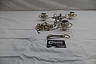 Brass Eagle Lantern Light Fixture and Chains AFTER Chrome-Like Metal Polishing and Buffing Services / Restoration Services