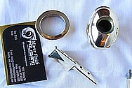 Brass Door Trim Pieces and Handle Set BEFORE Chrome-Like Metal Polishing and Buffing Services