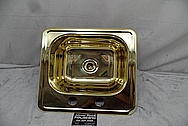 Brass Sink AFTER Chrome-Like Metal Polishing - Brass Polishing Service