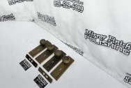 Vintage Brass Door Handle Project BEFORE Chrome-Like Metal Polishing - Brass Polishing - Door Hardware Polishing Service