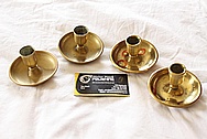 Brass Candlestick Holdersl BEFORE Chrome-Like Metal Polishing and Buffing Services / Restoration Services