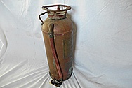 Brass Fire Extinguisher Tank BEFORE Chrome-Like Metal Polishing - Brass Polishing