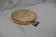 Vintage Brass Record Turntable Piece BEFORE Chrome-Like Metal Polishing - Brass Polishing Service - Vintage Polishing Service 