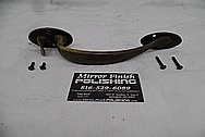 Brass Door Parts BEFORE Chrome-Like Metal Polishing - Brass Polishing Service - Vintage Polishing Service