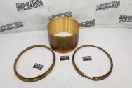 Bronze Drum Set Pieces BEFORE Chrome-Like Metal Polishing and Buffing Services / Restoration Services / Bronze Polishing Service - Drum Shell Polishing 