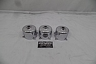 Jaguar Aluminum Carburetor Dash Pots AFTER Chrome-Like Metal Polishing and Buffing Services - Aluminum Polishing Services