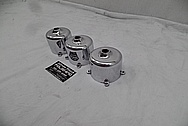 Jaguar Aluminum Carburetor Dash Pots AFTER Chrome-Like Metal Polishing and Buffing Services - Aluminum Polishing Services