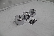 Jaguar Aluminum Carburetor Dash Pots AFTER Chrome-Like Metal Polishing and Buffing Services - Aluminum Polishing Services