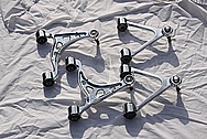 Toyota Supra Upper and Lower Aluminum Control Arms AFTER Chrome-Like Metal Polishing and Buffing Services